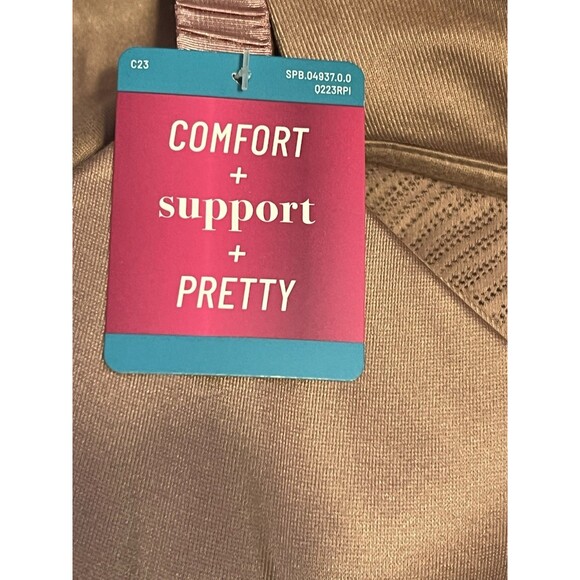 Vanity Fair Bra Size 40D Style 77164 Effortless Wireless Baked Blush Pink - Picture 4 of 11